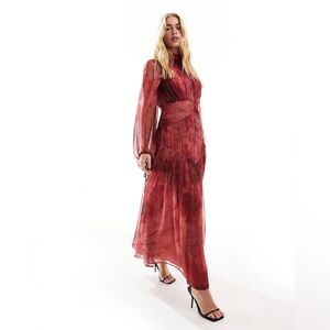 ASOS pink and black dress